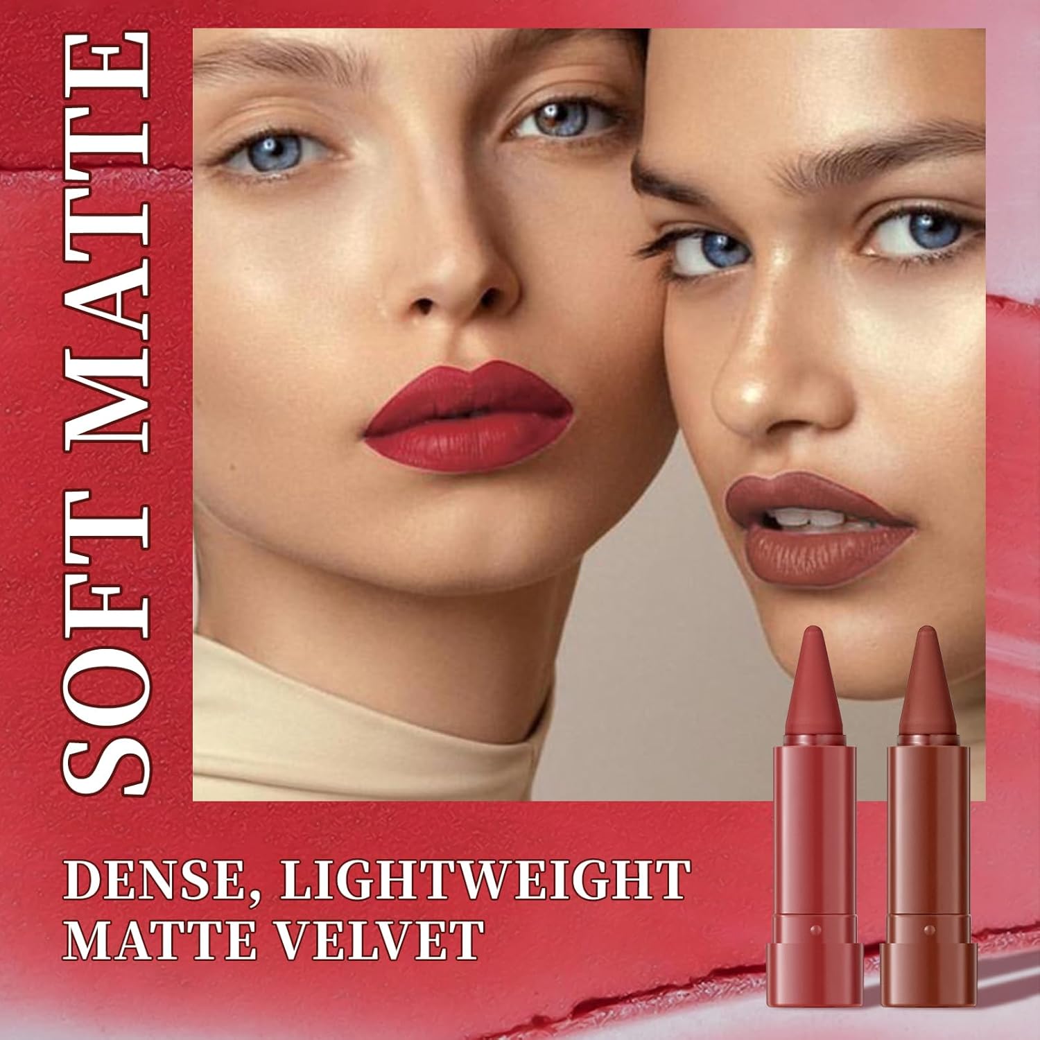 6 Pcs Ombre Lipstick and Brown Lip Liner Set Waterproof Long-Lasting Matte Finish - Image 6