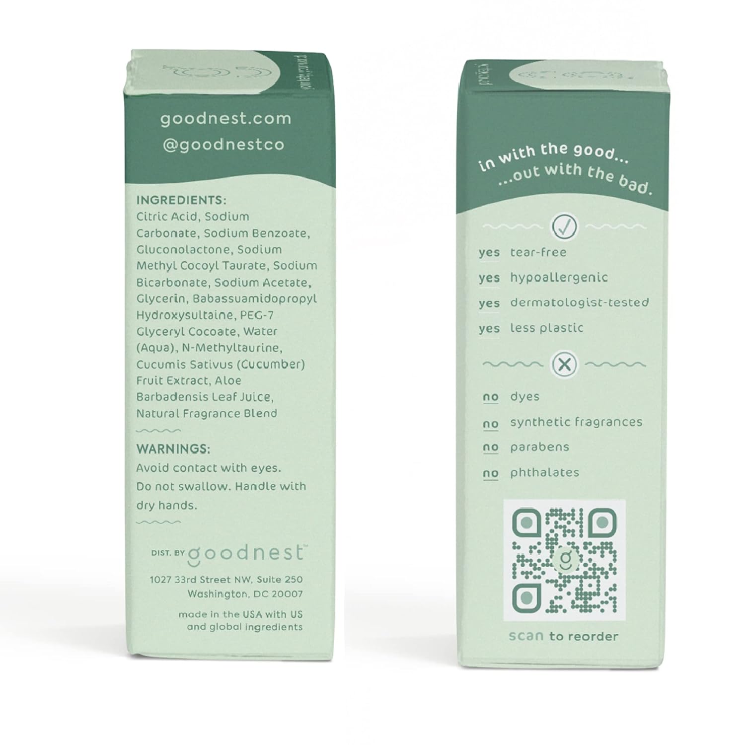 Goodnest Cucumber Aloe Tear-Free Baby Shampoo and Foaming Wash, 2 Refill Pouches - Image 9