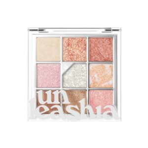 UNLEASHIA Glitterpedia Eye Shadow Palette NO1 - Shimmer Eyeshadow Palette with Versatile Glitter Textures - Eye Makeup Palette for Brown Eyes, Blue Eyes - Paletas de Sombras para Ojos