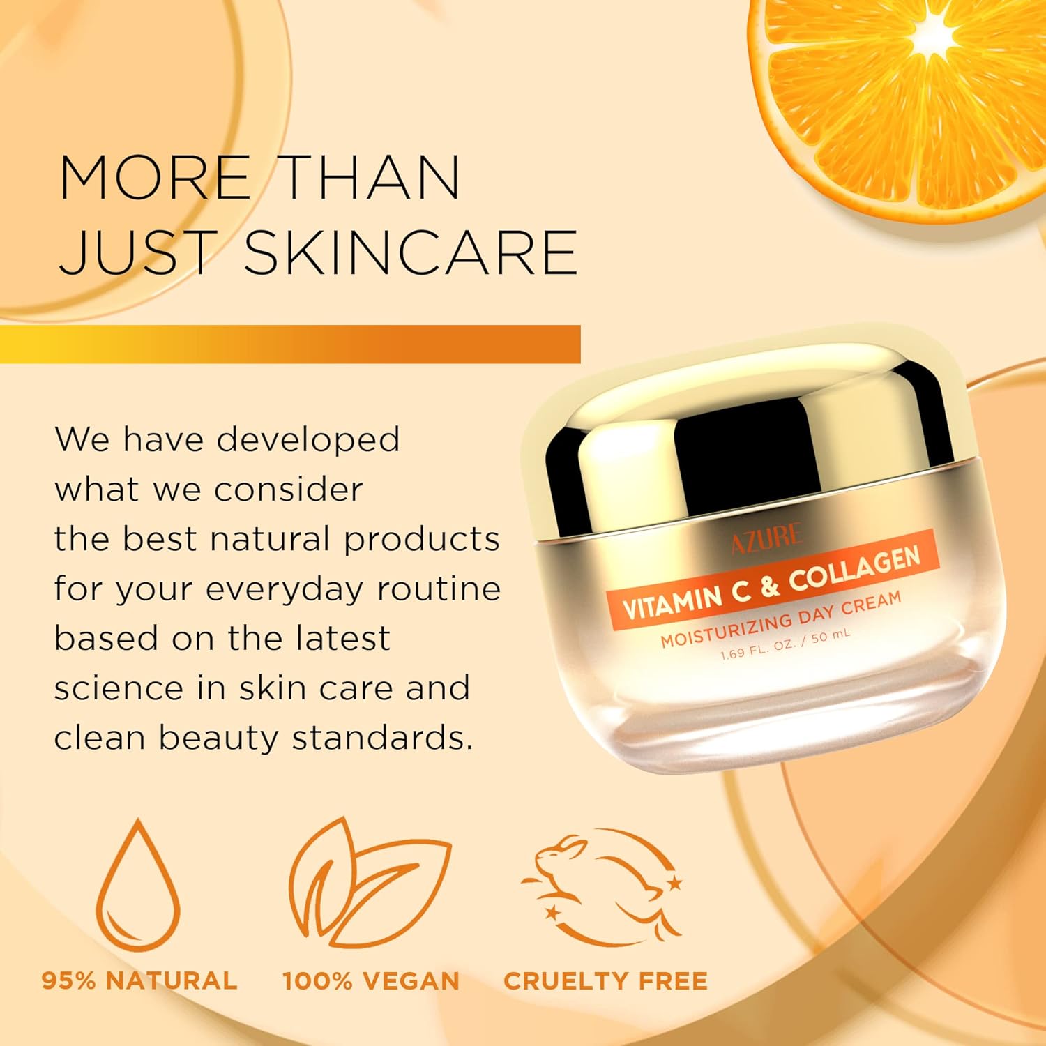 Azure Vitamin C Face Moisturizer 1.69 oz K-Beauty Anti-Aging Hydration Cream New - Image 4