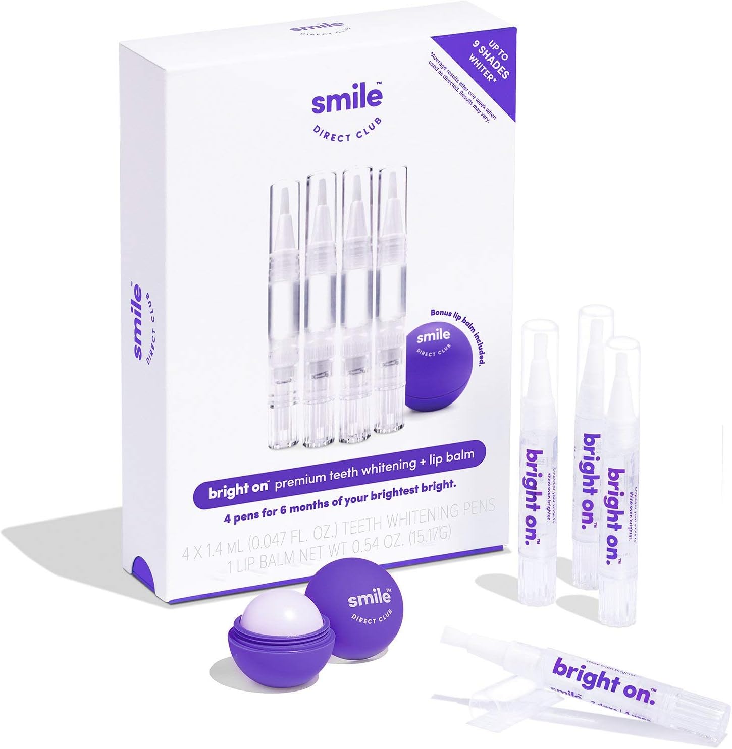 SmileDirectClub Teeth Whitening Kit with Lip Balm - 4 Gel Pens 1.4ml Professional Strength - Image 2