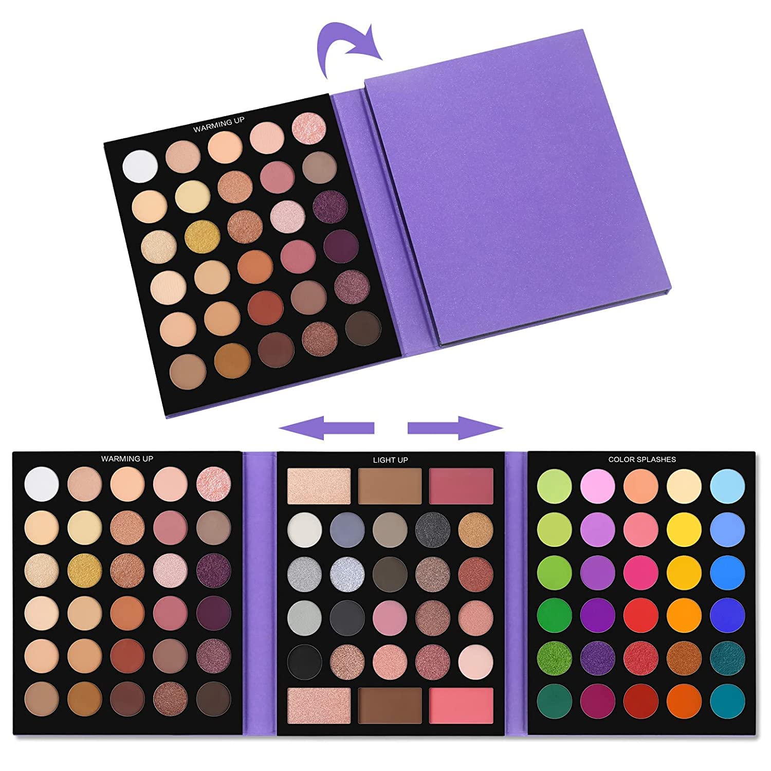 UCANBE 86 Colors Nude Eyeshadow Palette with 15 Makeup Brushes Set, Waterproof and Long Lasting - Image 8
