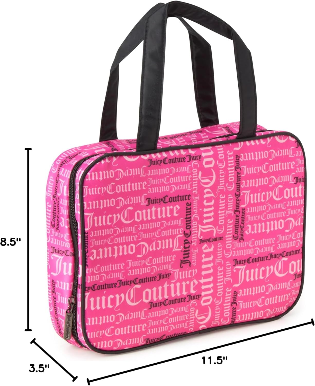 Juicy Couture Fuchsia Black Hanging Travel Makeup and Toiletry Organizer Bag One Size - Image 8