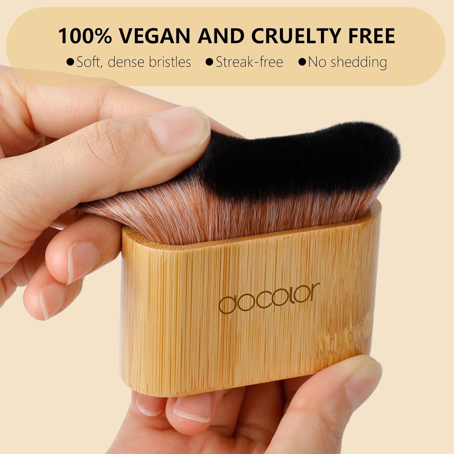 Docolor Large Vegan Self Tanner Applicator Brush for Body Face - Gift Box Included - Image 2