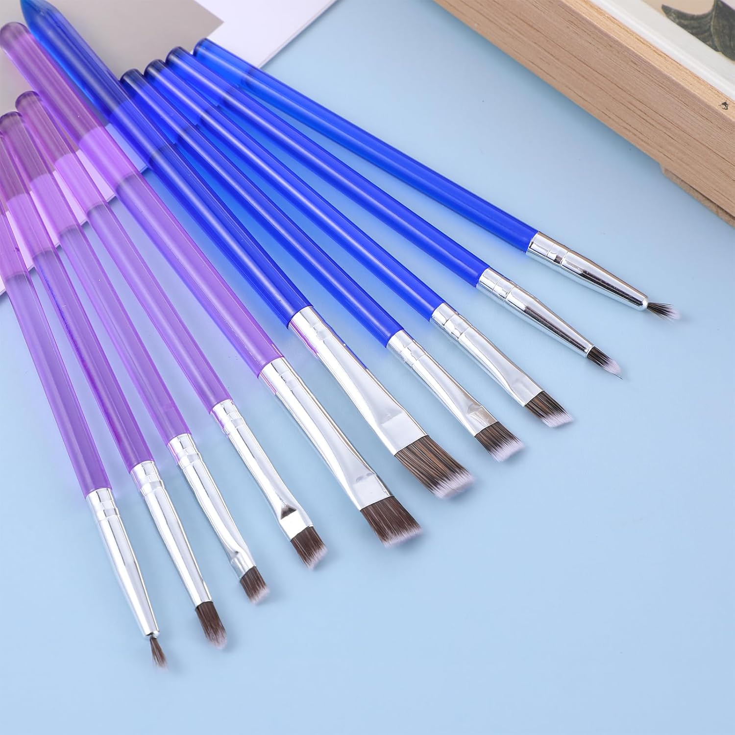 10 Piece Nylon Cake Decorating Brush Set for Painting, Basting, and Baking - Image 7
