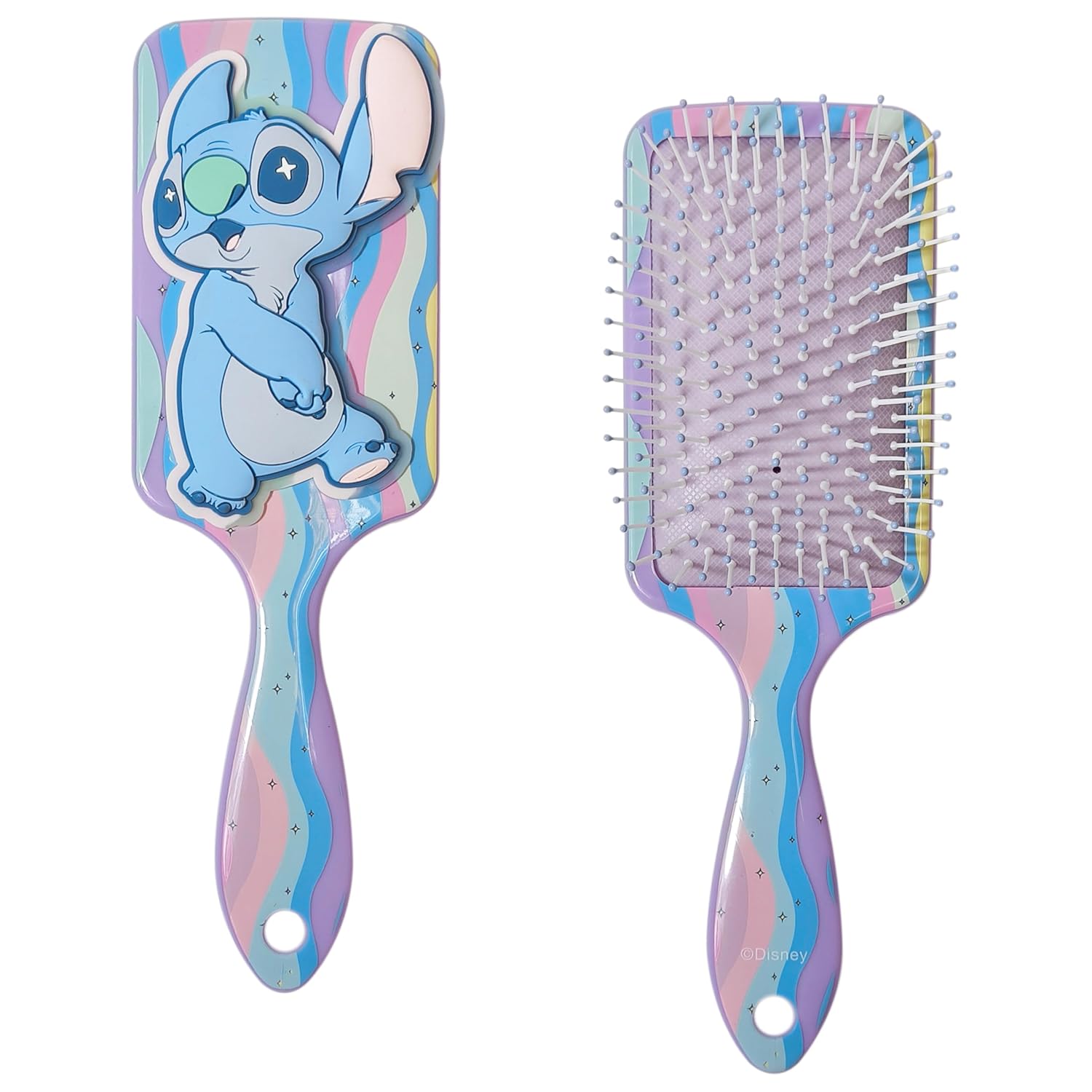 LUV HER Lilo & Stitch Kids' Detangling Hair Brush Age 3+, Pink, Gentle for All Hair Types - Image 2