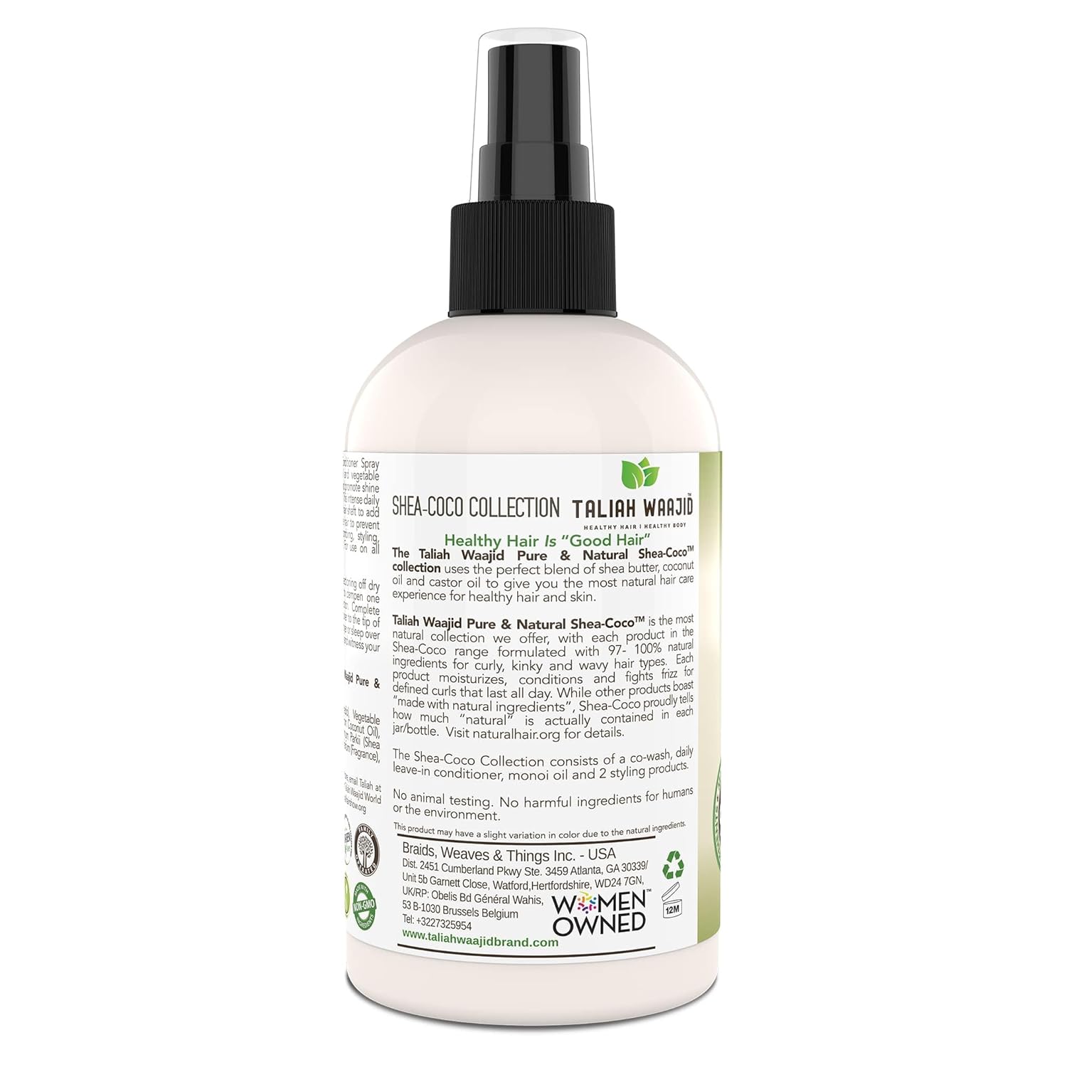 Taliah Waajid Shea-Coco 8oz Daily Leave-In Conditioner for Curly Kinky Wavy Hair - Image 2