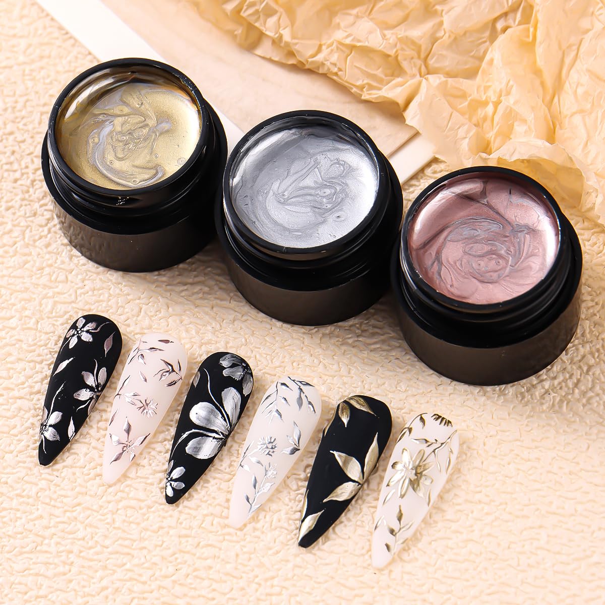 3D Metallic Chrome Gel Nail Polish Set Reflective Mirror Effect for DIY Manicures 10ml - Image 7
