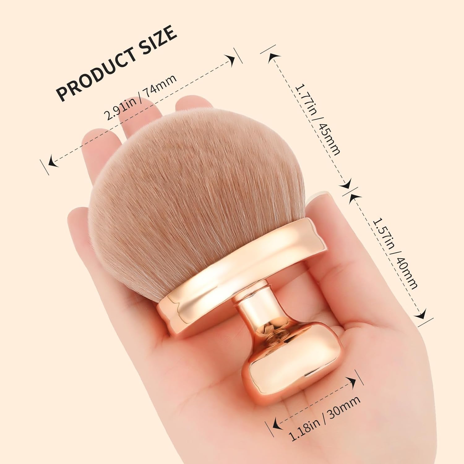 Docolor Extra Large 3 Inch Soft Synthetic Hair Body Makeup Brush for Self Tanner - Image 4