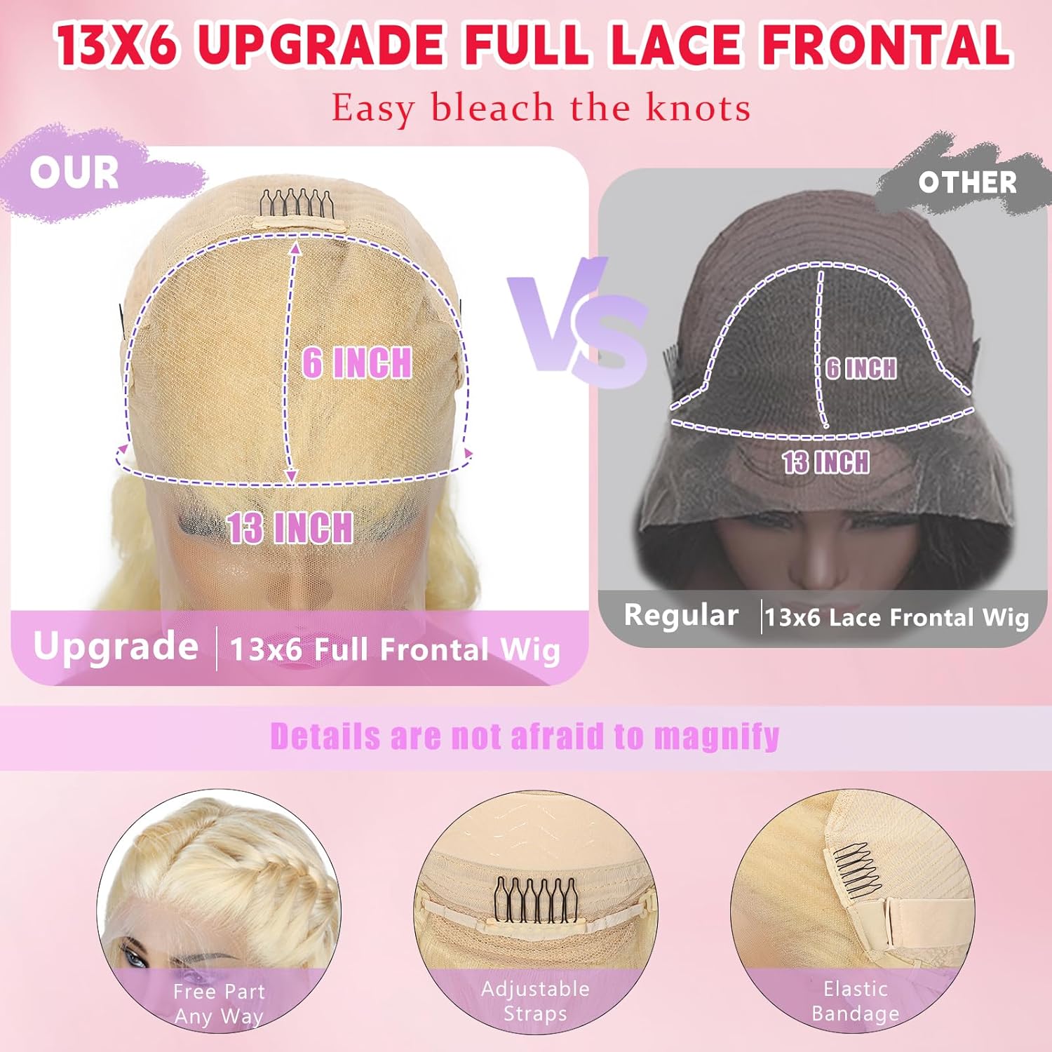 30 Inch 613 Blonde Body Wave Human Hair Lace Front Wig 200 Density Pre Plucked 13x6 - Image 4