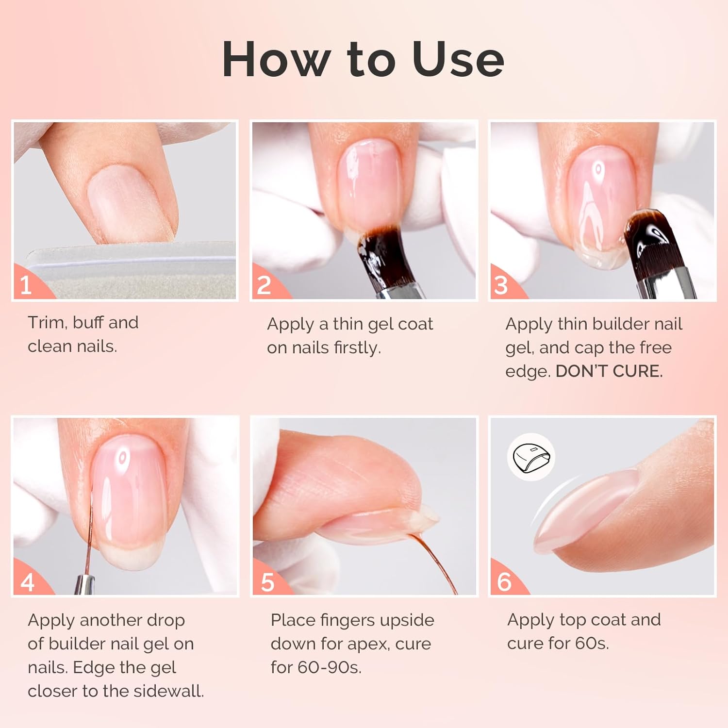 MelodySusie 15ml Clear Builder Gel for Thickening Nail Extensions and Art - Image 7