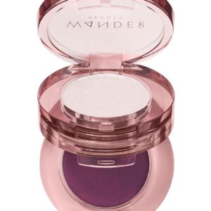 Wander Beauty Double Date Eye Shadow Duo - Wink/BAE (Holographic Purple Pearl + Plum Amethyst) - Cream High Pigment Eye Shadow Palette - Satin Shimmer Eyeshadow - Eye Makeup With Vitamin E - 0.07 oz
