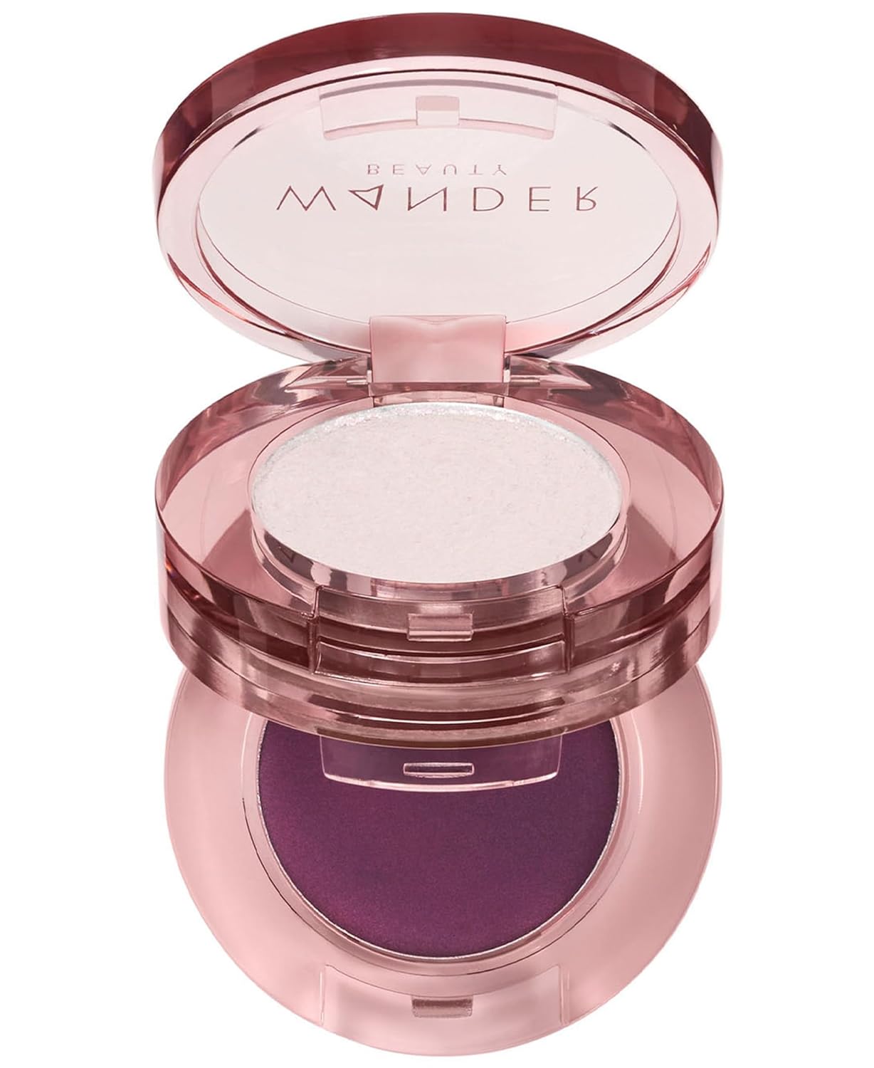Wander Beauty Double Date Eye Shadow Duo - Wink/BAE (Holographic Purple Pearl + Plum Amethyst) - Cream High Pigment Eye Shadow Palette - Satin Shimmer Eyeshadow - Eye Makeup With Vitamin E - 0.07 oz