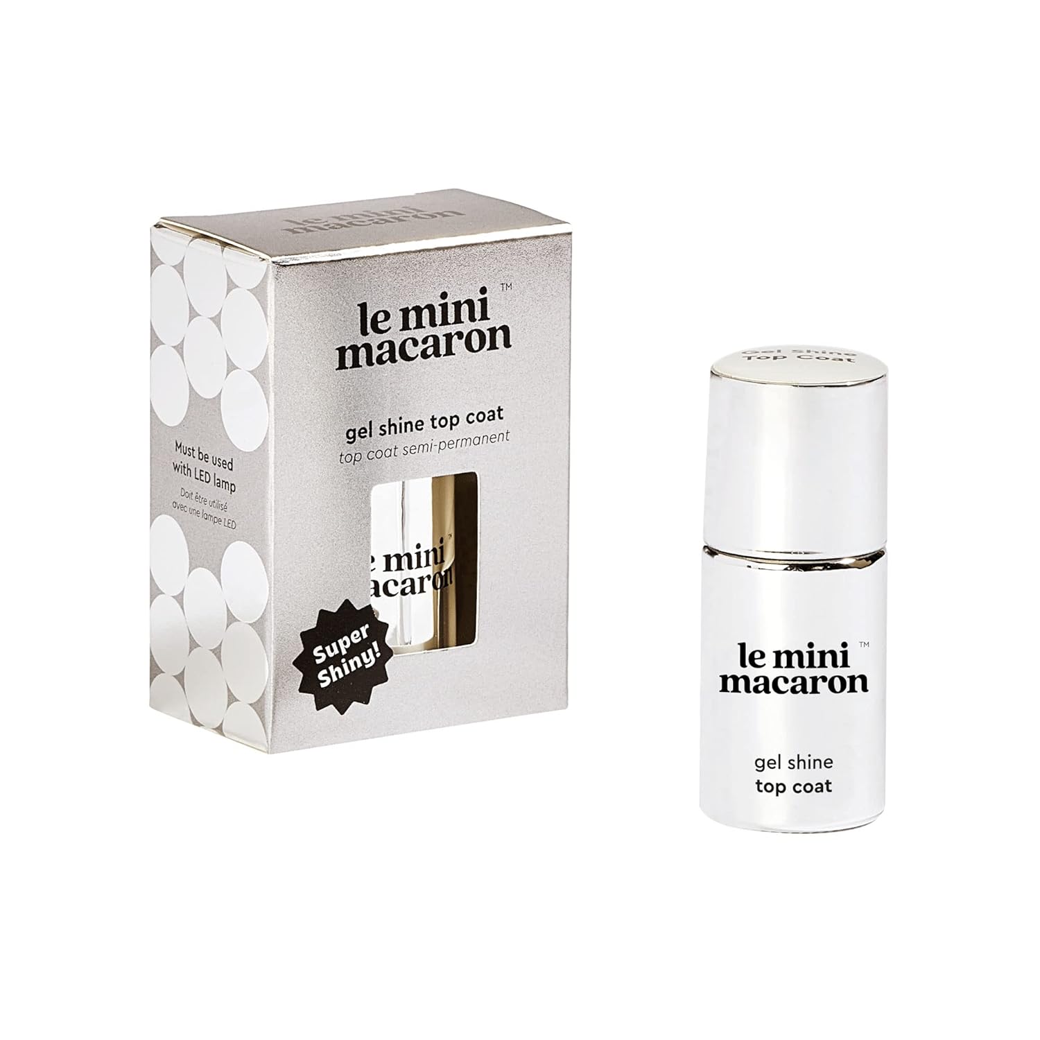 Le Mini Macaron 15ml Quick Dry Chip-Free Vegan Gel Top Coat Nail Polish - Image 2