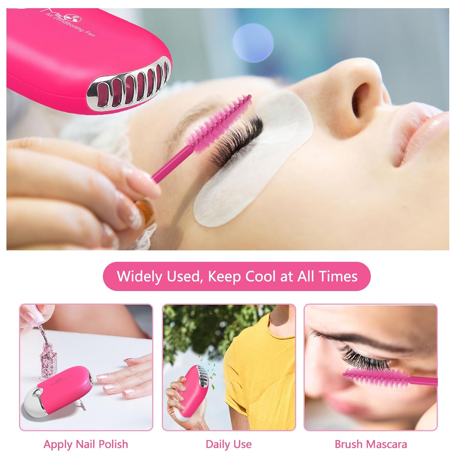 Buqikma 2.11oz Lash Shampoo Foam Cleanser Kit with Mini USB Fan - Image 4