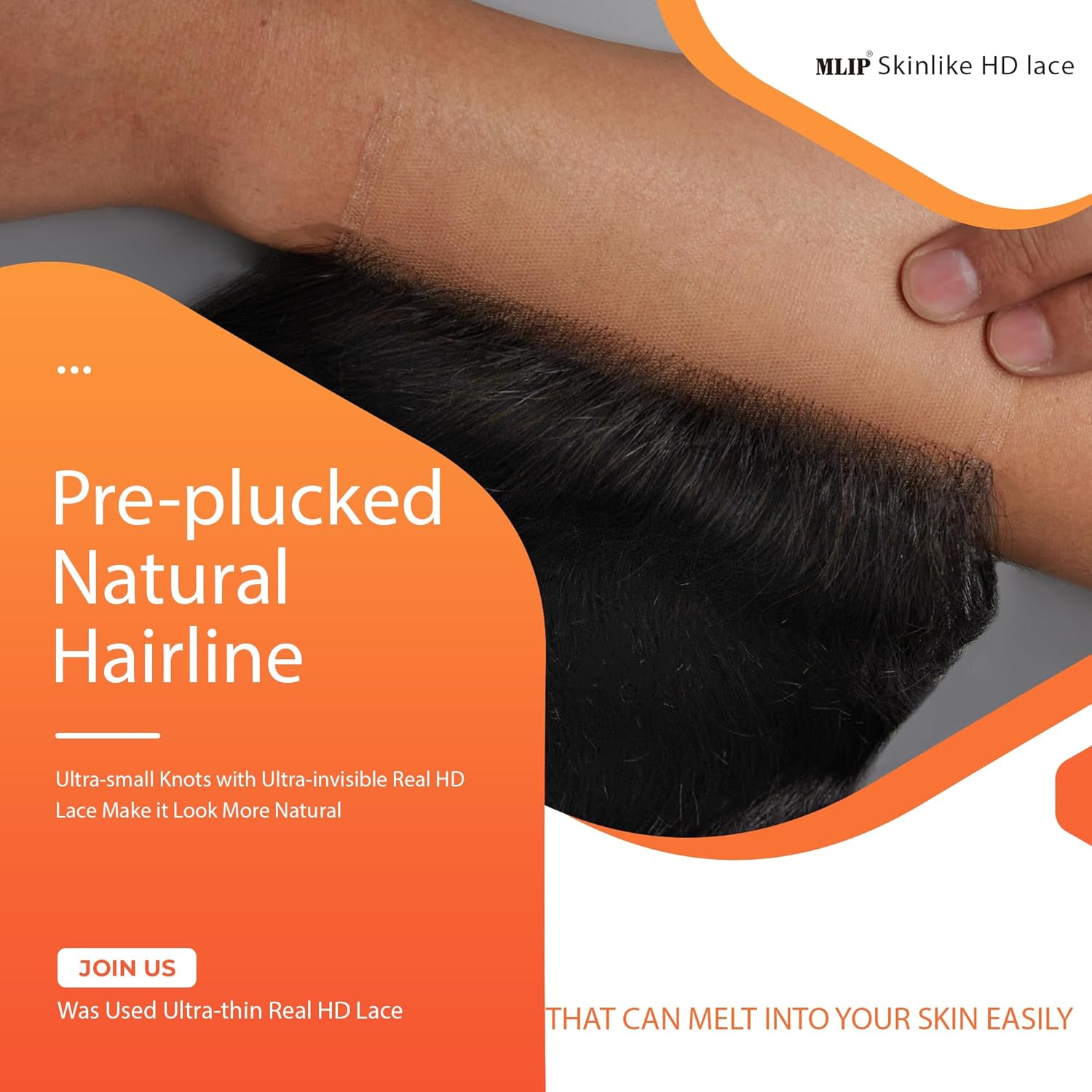 Mlip 5x5 HD Lace Body Wave 14 Inch Raw Indian Human Hair Closure Pre-Plucked - Image 5
