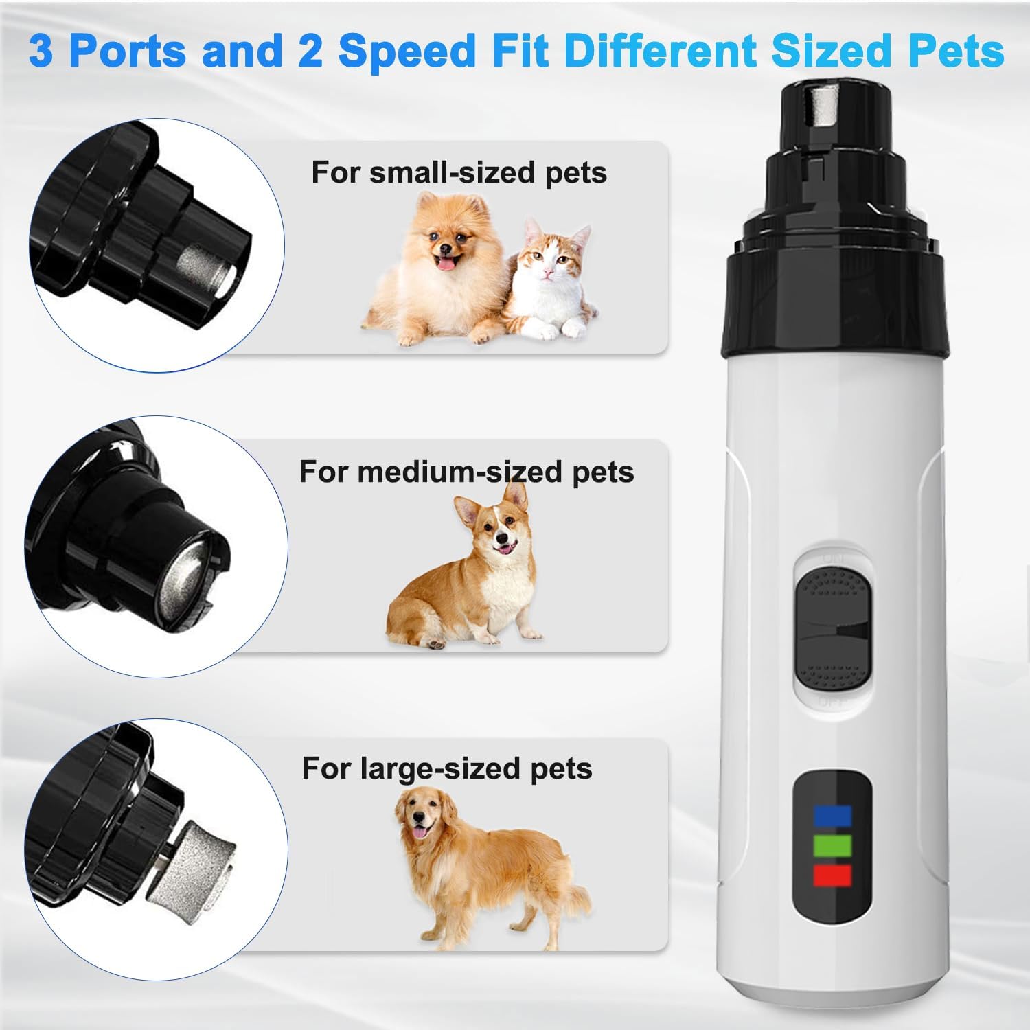 Silent Groom Pro Dog Nail Grinder with USB Rechargeable Trimmer for Safe Grooming - Image 5