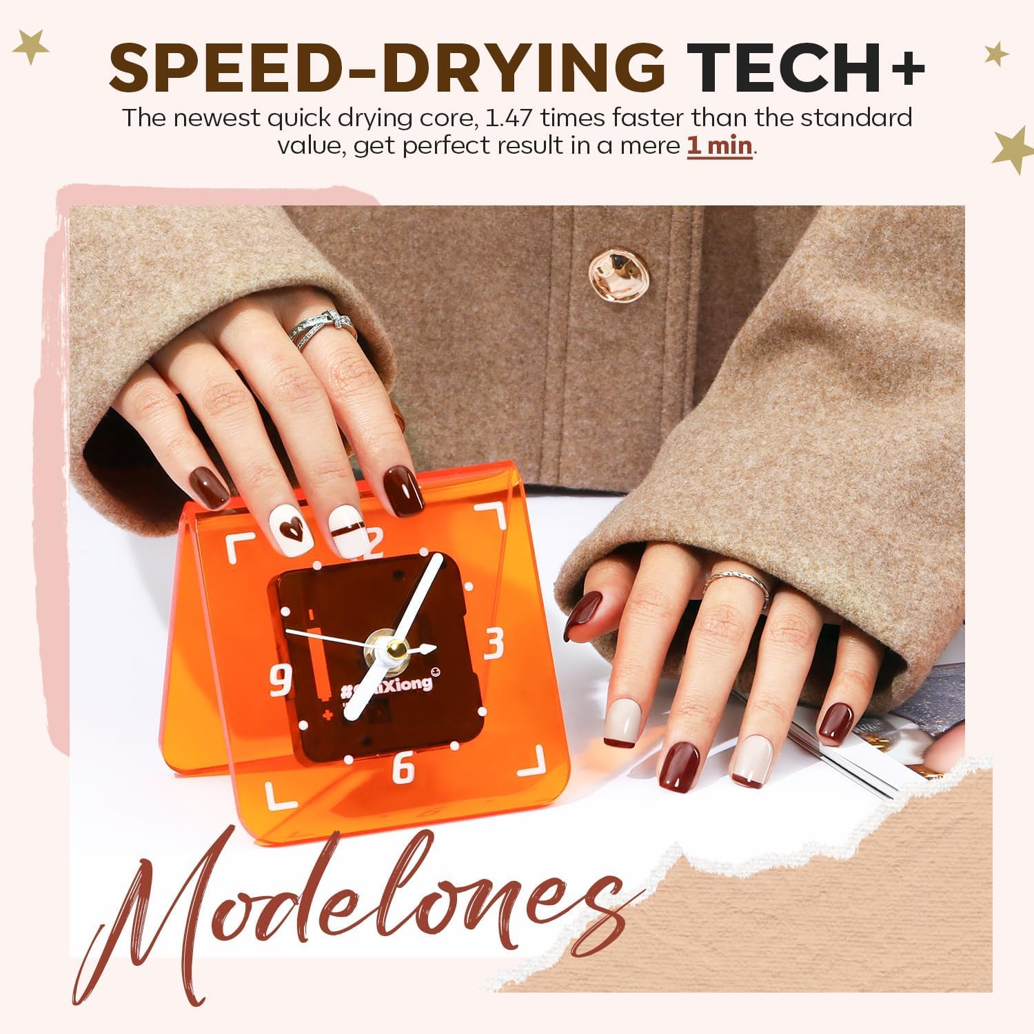 Modelones 12-Color Nude Brown Glitter Gel Nail Polish Set for Home Manicure - Image 7