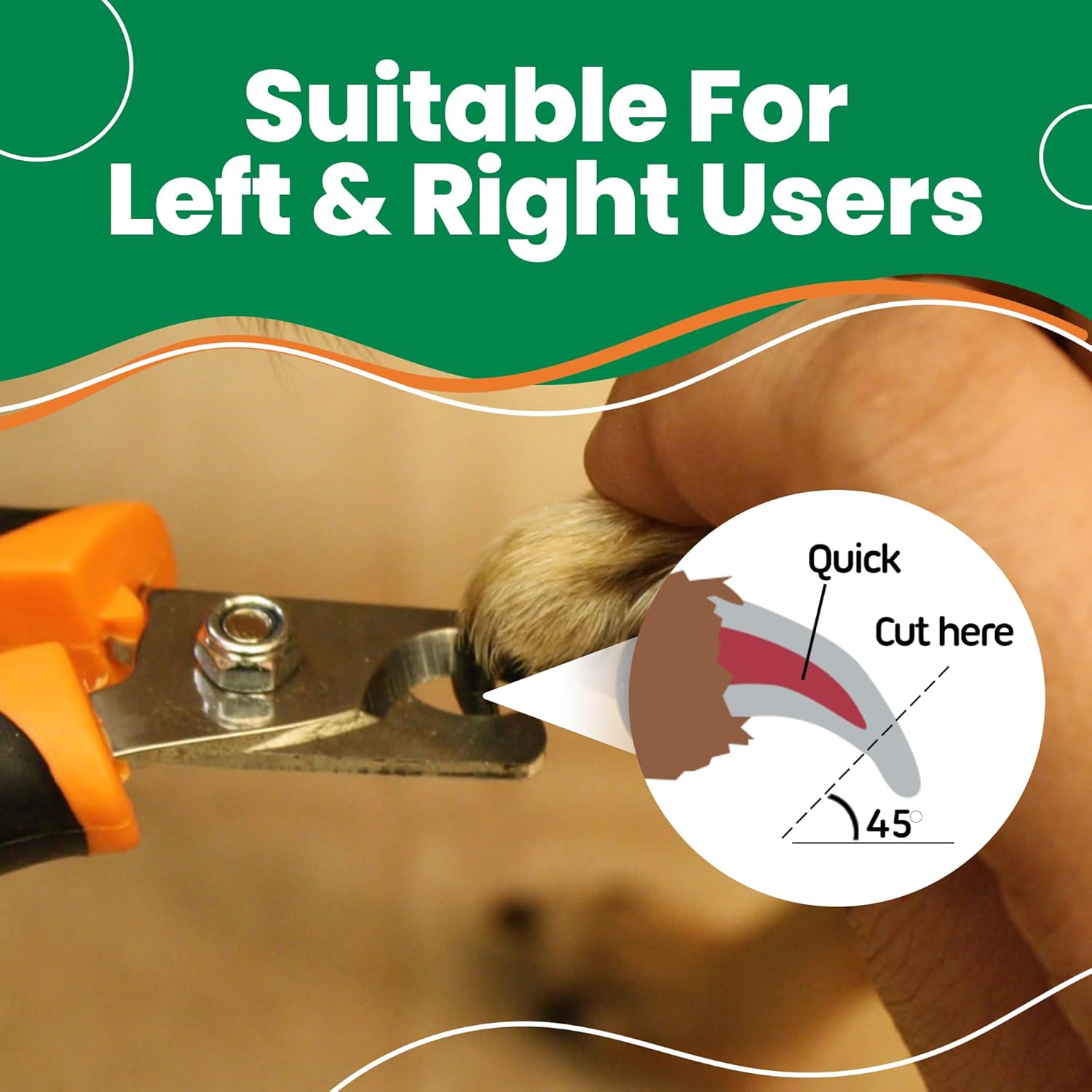 GoPets Professional Nail Clipper for Small to Medium Pets - Ergonomic Handle, Safety Guard Included - Image 5