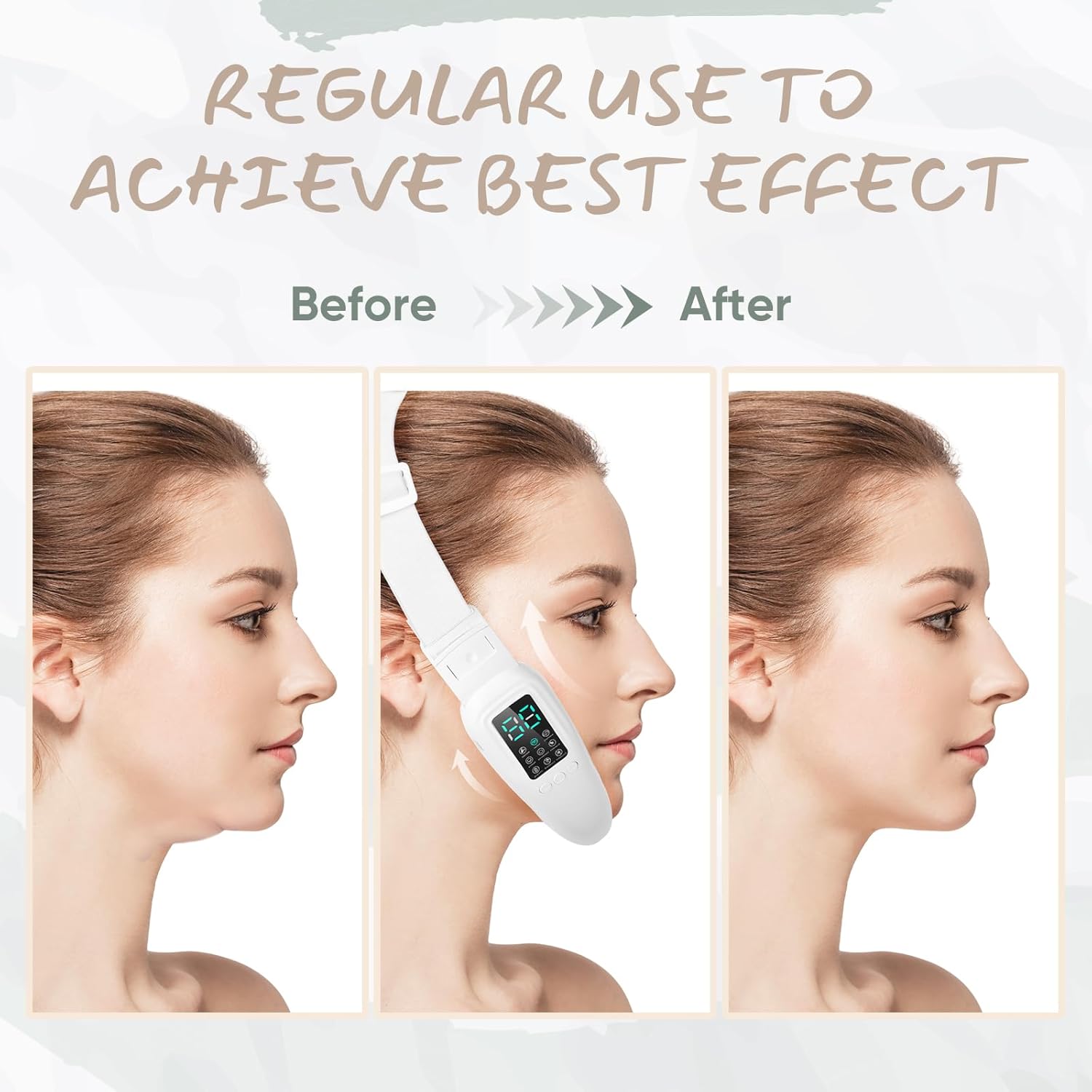 V-Face Electric Double Chin Device with 8 Modes, 15 Intensity Levels for Contouring - Image 5