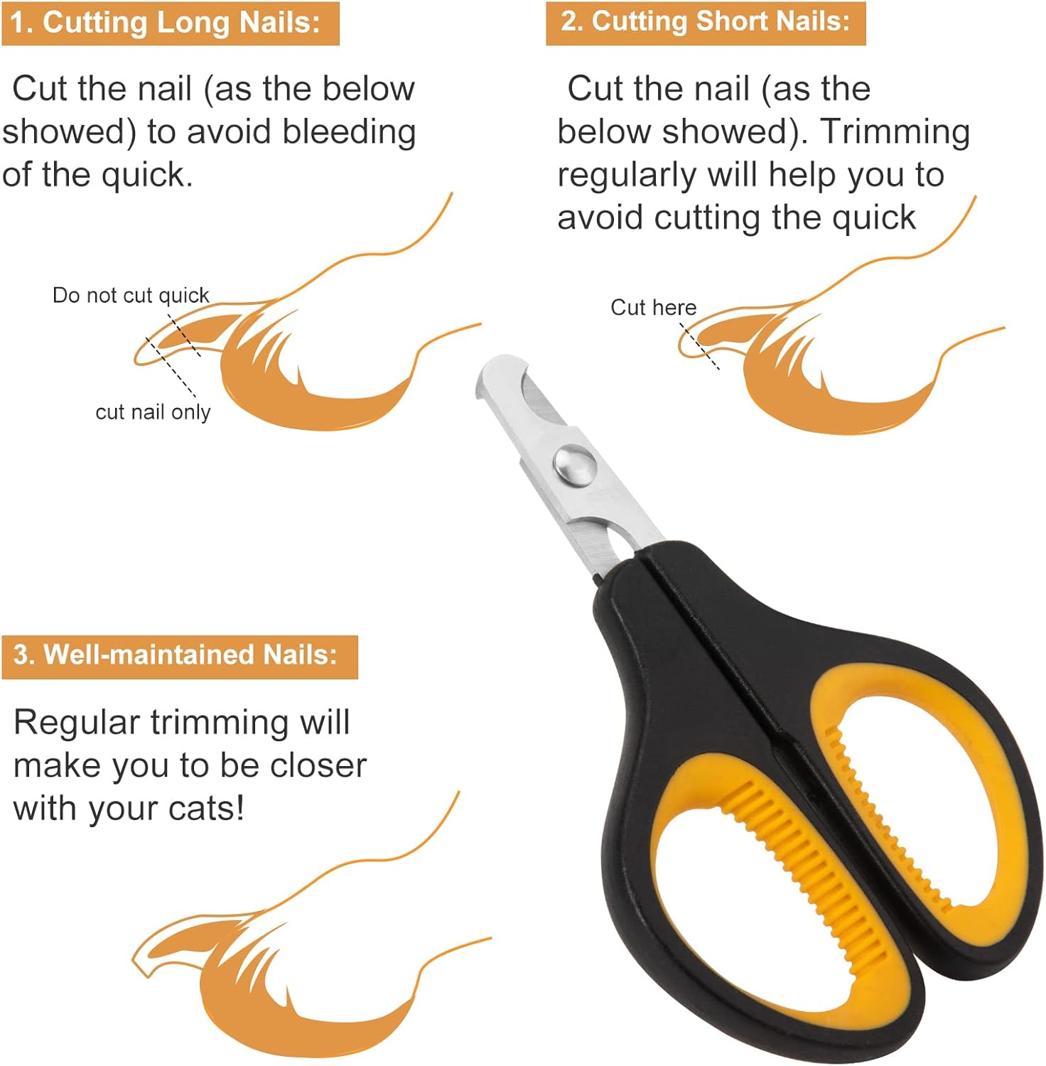 Ergonomic Anti-Slip Grooming Tool Cat Nail Clipper and Dog Nail Trimmer for Small Pets - Image 3