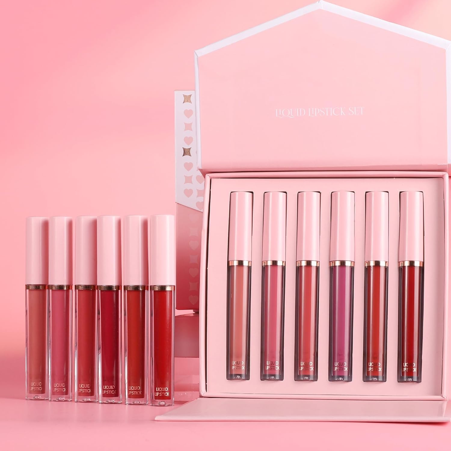 Matte Dark Red Purple Liquid Lipstick Set 6 Colors Waterproof Long Lasting New - Image 8