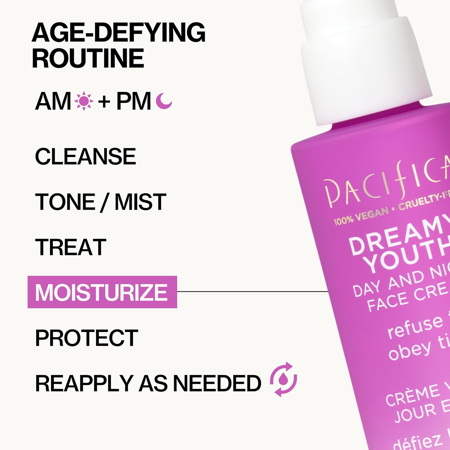Pacifica Dreamy Youth Face Moisturizer Lotion for Dry Skin, Vegan, 1.7 fl oz Bottle - Image 6