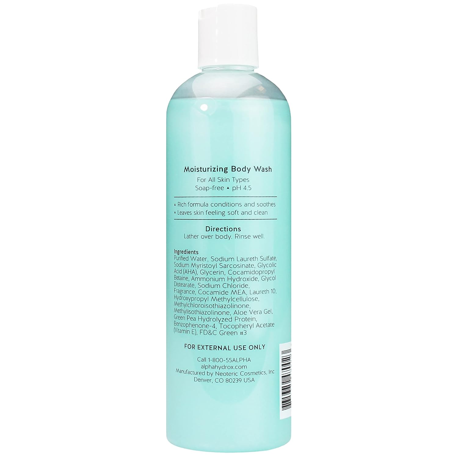 Alpha Skin Care 12 Oz Moisturizing Body Wash Gentle Soap-Free Anti-Aging Formula with Glycolic AHA Vitamin E - Image 2