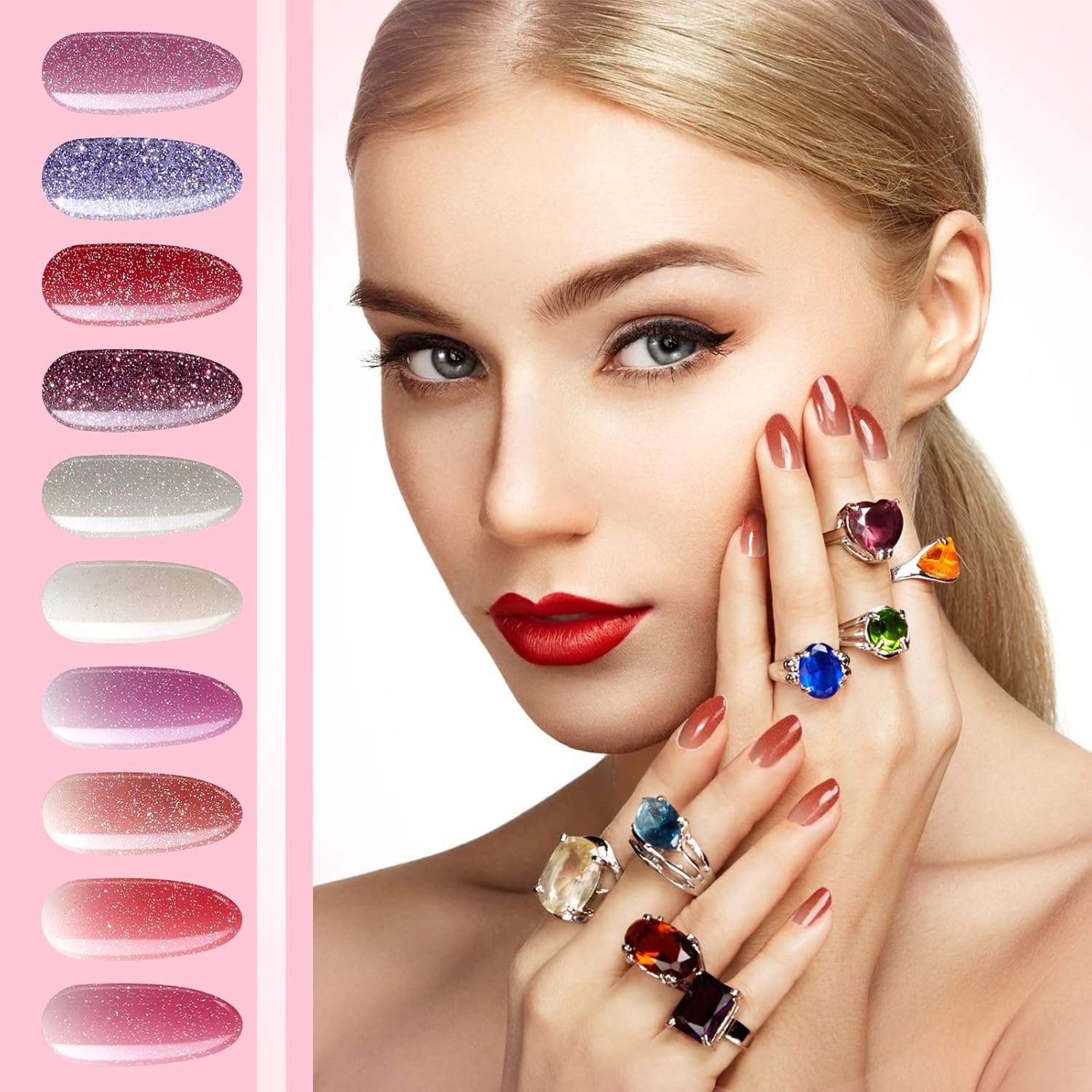 Maitys 336 Pieces Self-Adhesive Gel Nail Polish Strips with File for Women - Image 6
