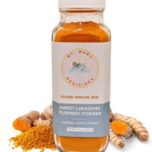Mt.Meru Medicines Finest Lakadong Turmeric/Haldi Powder, Non-GMO, Third-Party Tested for Heavy Metals and Curcumin Content, Hand-Picked, Sun-Dried and Stone-Ground (100g/3.53oz)