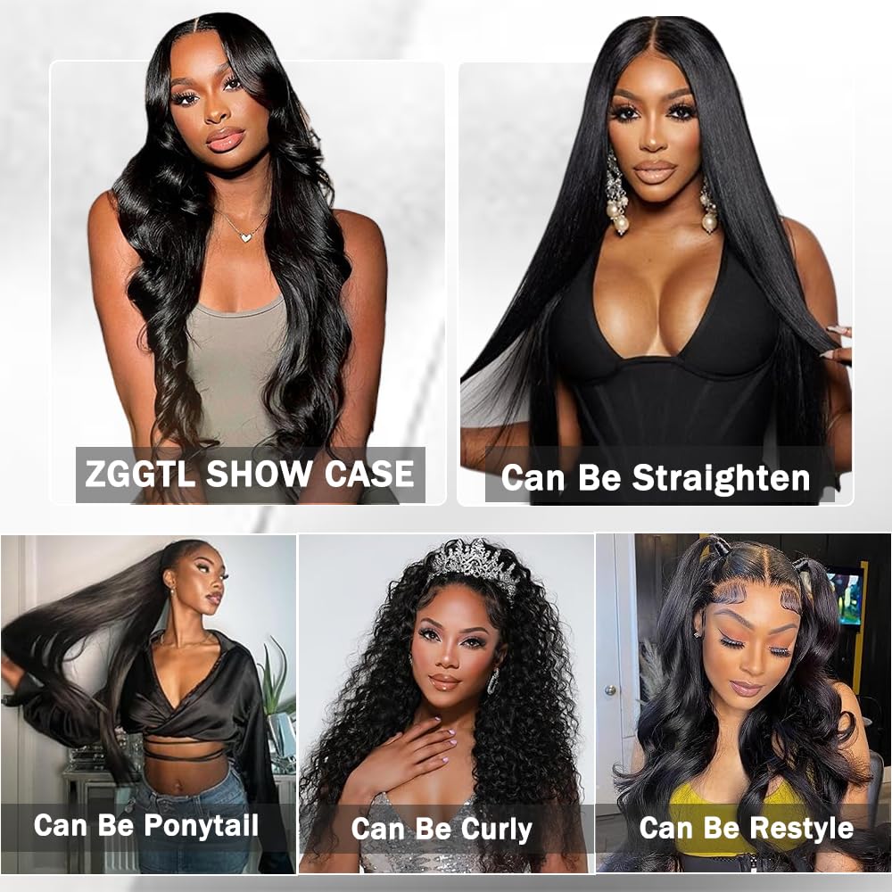 12A Grade Body Wave Brazilian Human Hair Extensions 18-24 Inch Double Weft Natural Black - Image 6