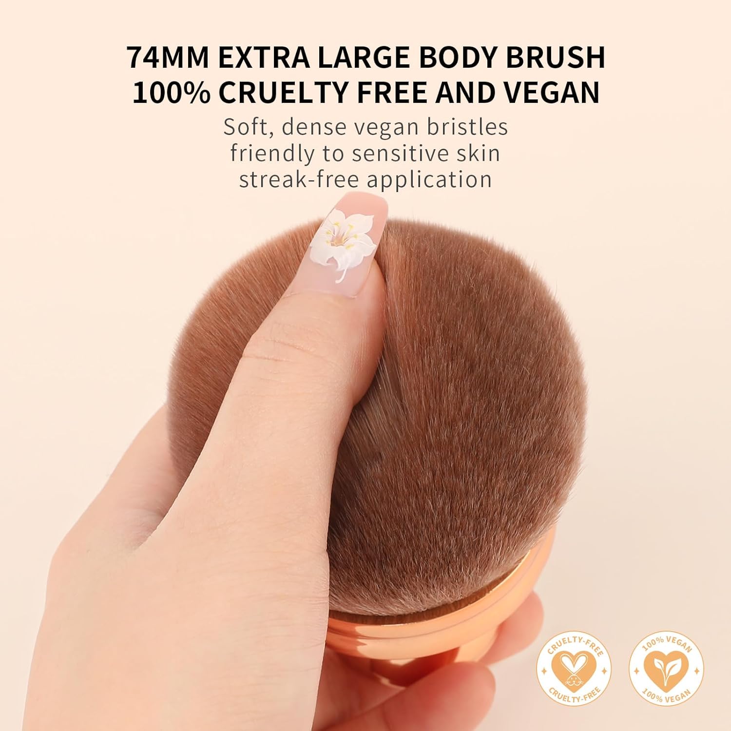 Docolor Extra Large 3 Inch Soft Synthetic Hair Body Makeup Brush for Self Tanner - Image 3