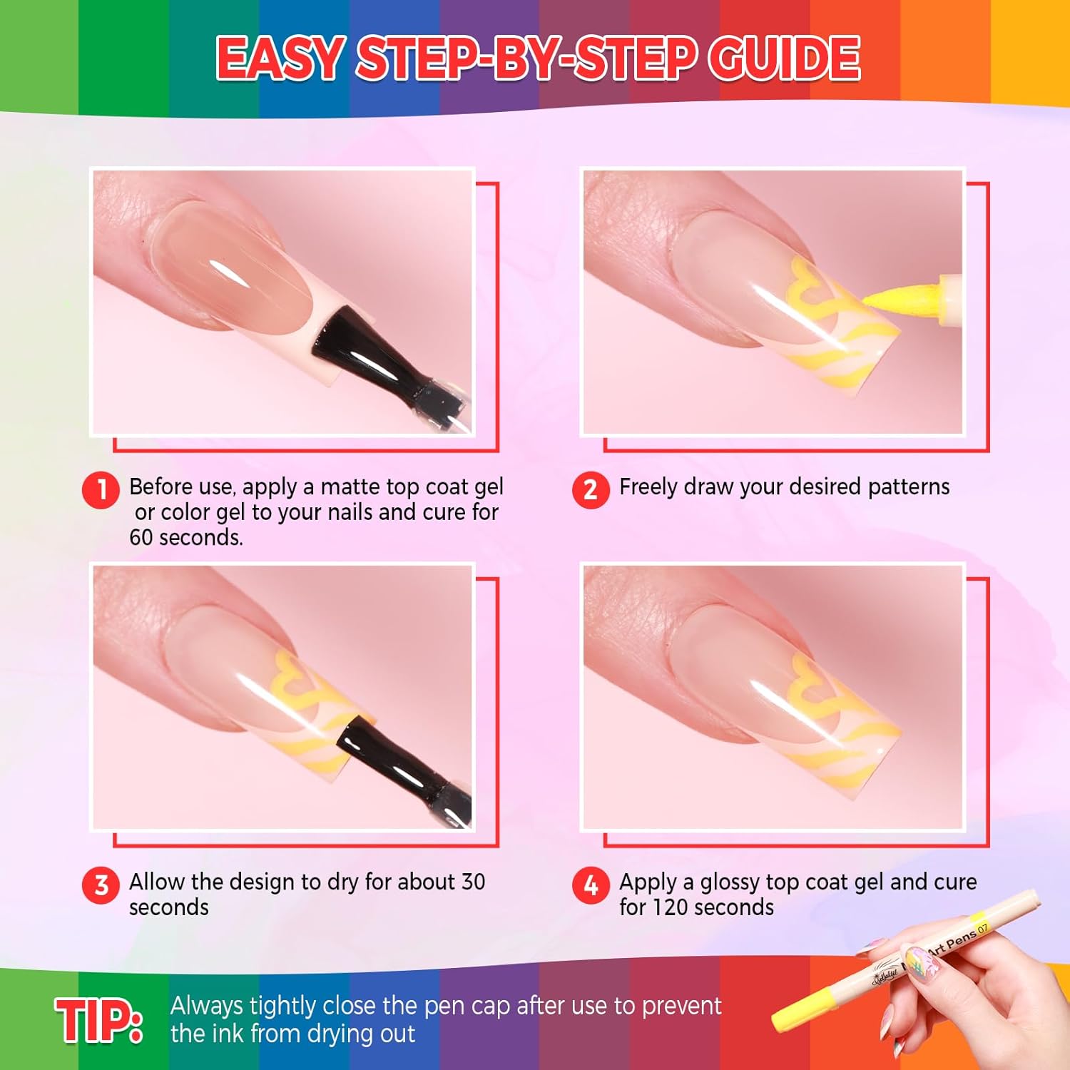 18-Color Nail Art Pens Set with Quick-Dry Acrylic Paint Markers for DIY Designs - Image 7