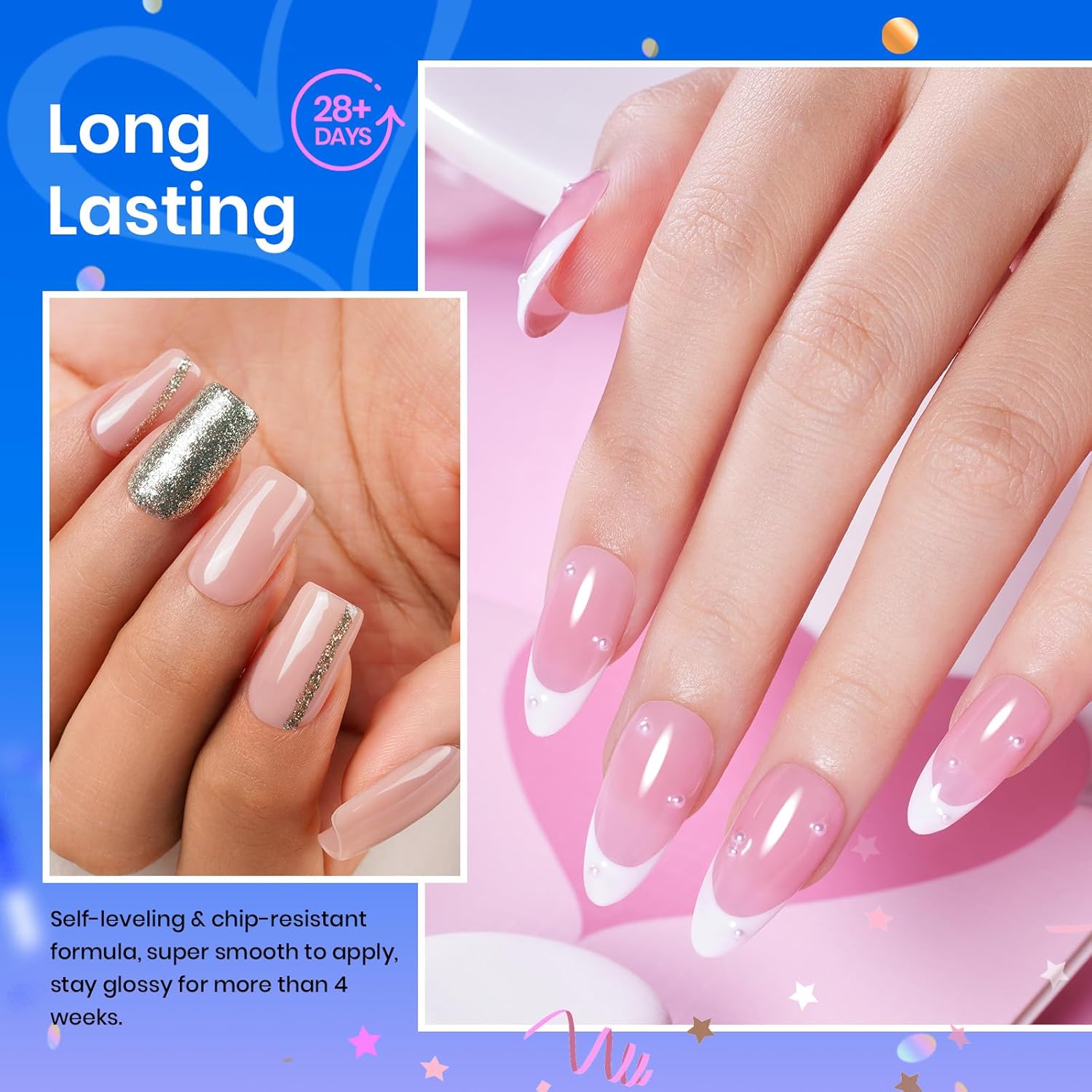 Beetles 15ml Milky White Nude Pink Sheer Brown 6 Color Jelly Gel Nail Polish Set - Image 4