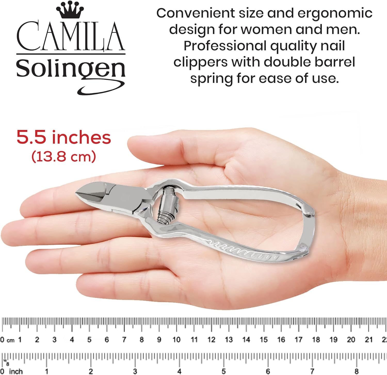 Large Heavy Duty CS13 Toe Nail Clipper for Thick Nails Stainless Steel 20mm Blade - Image 3