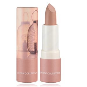 Matte Nude Lipstick,Silky Velvety Long Lasting Non Stick Cup Highly Pigmented Lip Gloss Set (Nude)