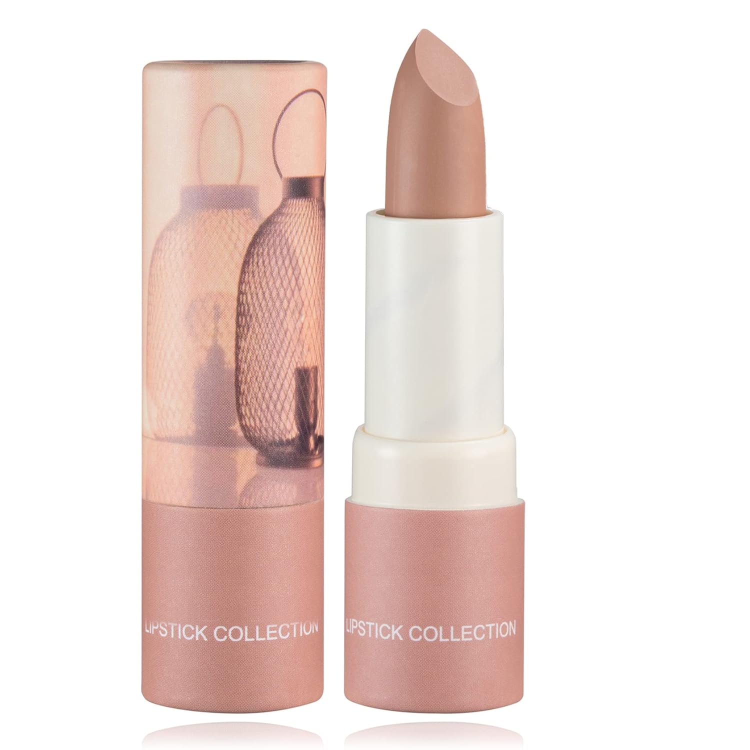 Matte Nude Lipstick,Silky Velvety Long Lasting Non Stick Cup Highly Pigmented Lip Gloss Set (Nude)