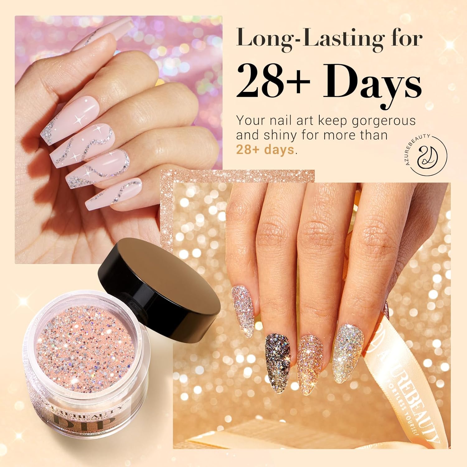 AZUREBEAUTY 6-Color All Seasons Dip Powder Nail Set No Lamp Needed - Image 3