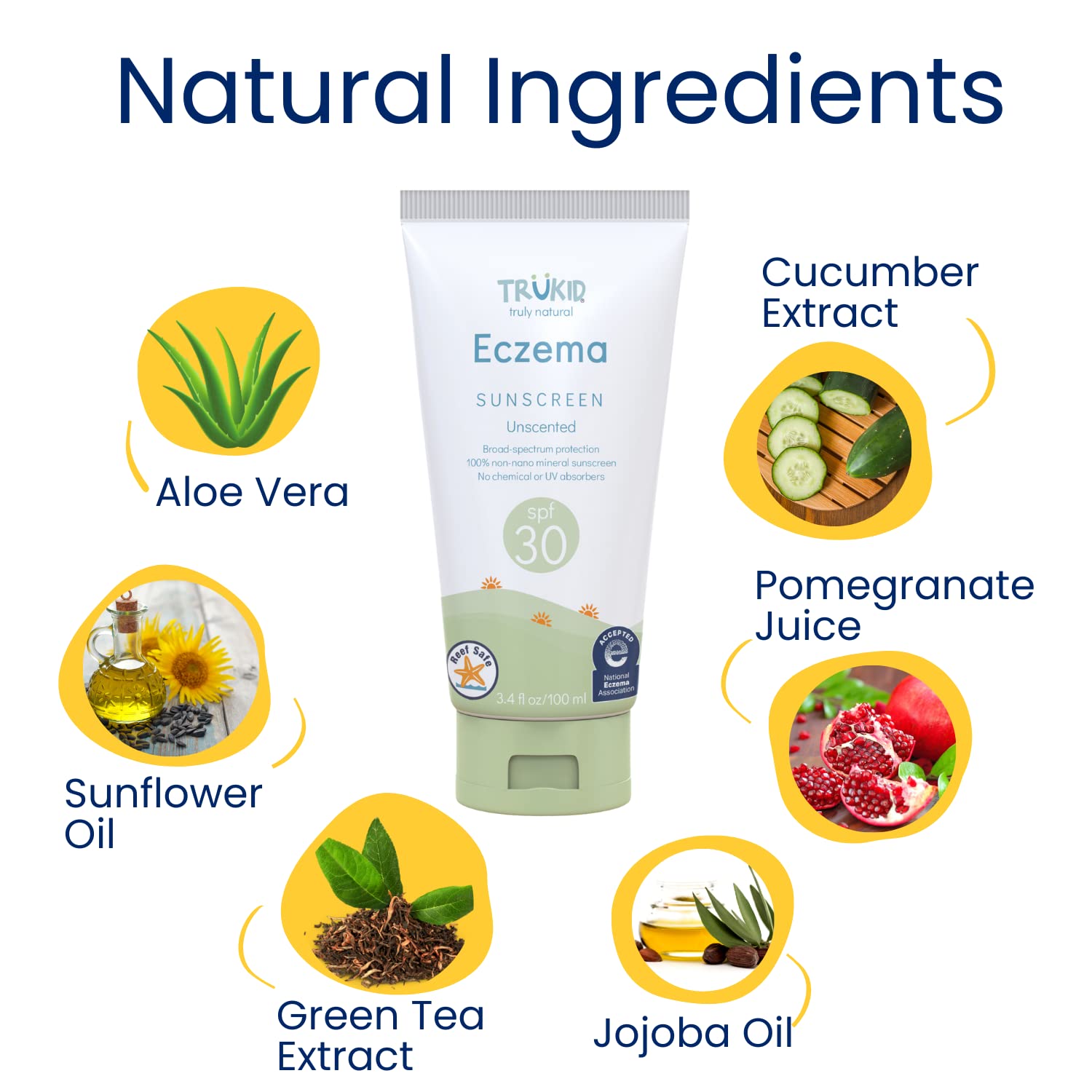TruKid Eczema SPF30 Unscented 3.4oz Sunscreen Gentle Formula for All Ages - Image 7