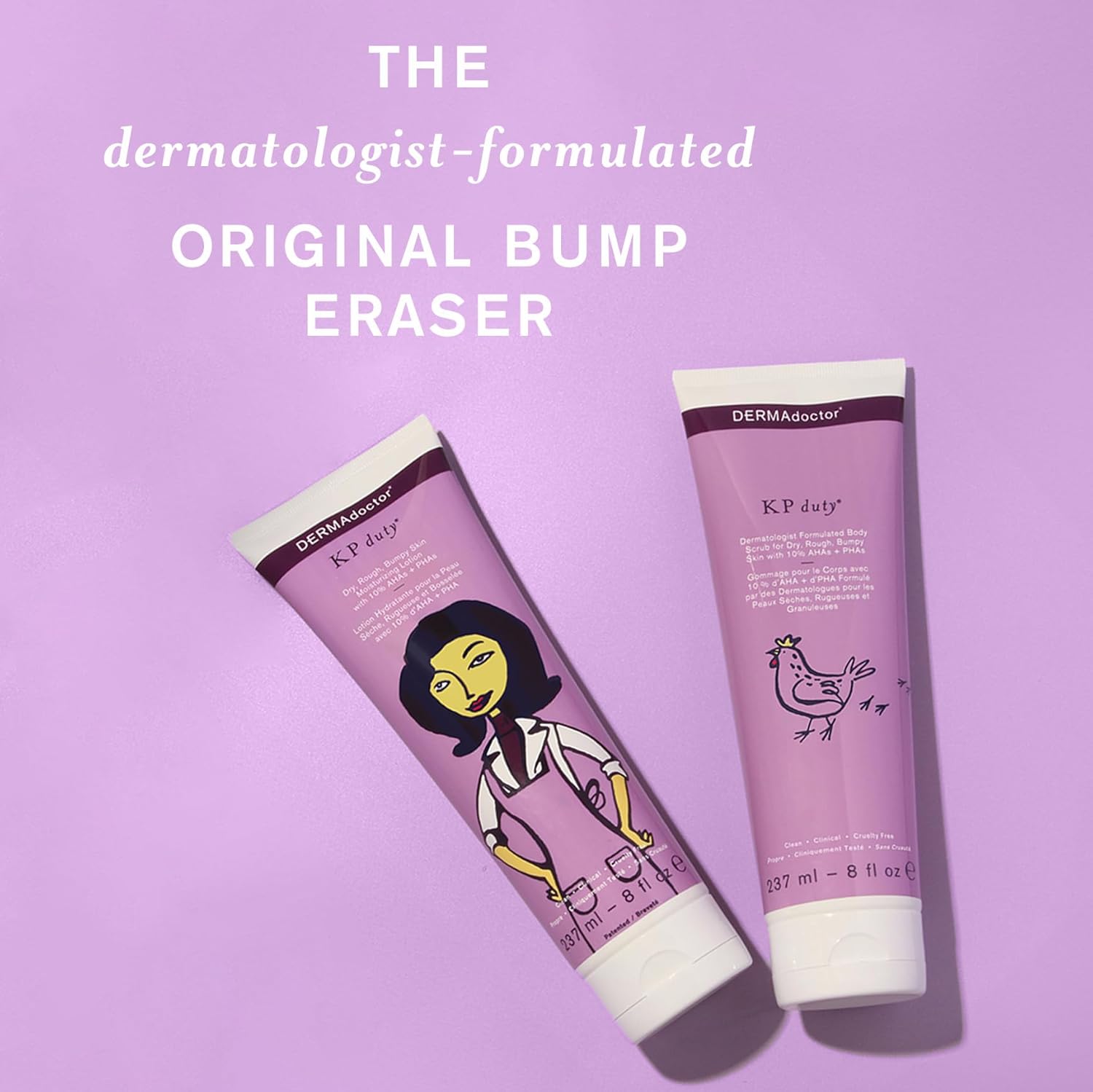 DERMAdoctor KP Bump Eraser 8 oz Body Scrub and Lotion Kit for Keratosis Pilaris Treatment with 10% AHAs - Image 5