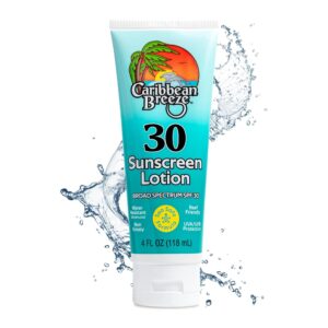 Coral Reef Safe Sunscreen SPF 30 Lotion, Mango Lime Scent Sunscreen Reef Safe Sunblock, Water Resistant Up to 80 Minutes, 4 Oz (120 ml)