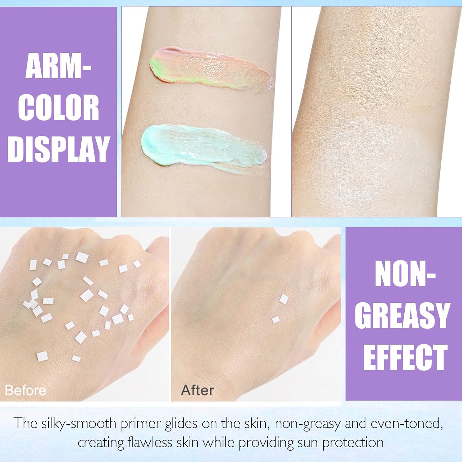 3-in-1 Tinted Moisturizer Primer with SPF 50 for Face - Color Correcting, Oil Control, 1.7 oz - Image 6