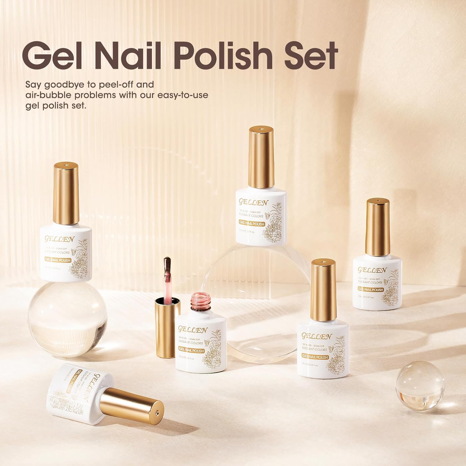 GELLEN 6-Color Cat Eye Gel Nail Polish Kit with Magnet, 10ml Bottles, Salon Quality - Image 2
