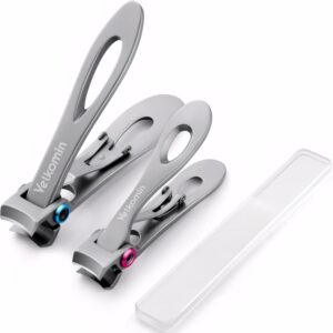 German Nail Clippers for Men, Toenails Clippers for Seniors, Ultra-Sharp & Durable, Large Fingernail Toe Nail Clippers Cutters Trimmers, 18-Month Replacement Warranty (3-Pieces)