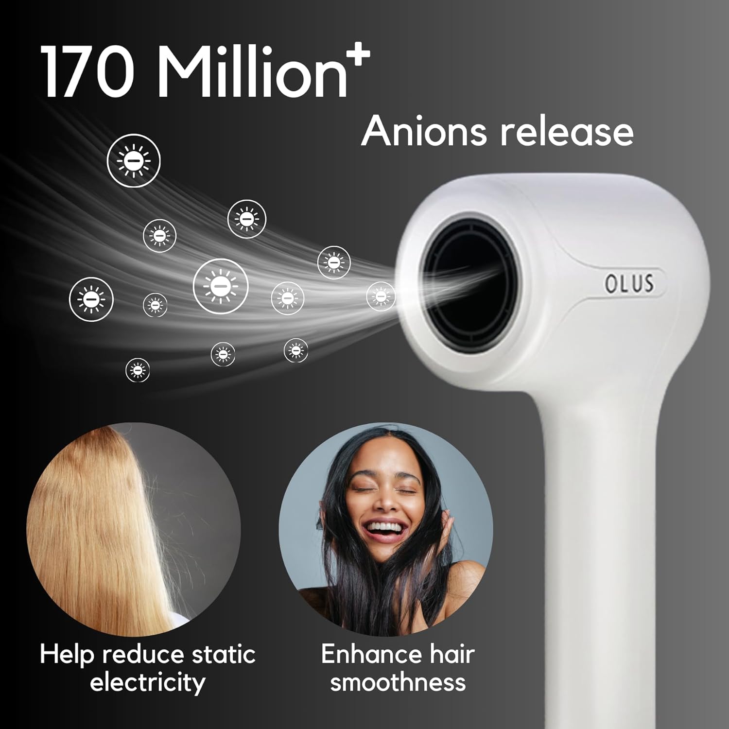 1500W High-Speed Ionic Hair Dryer Lightweight Ergonomic Design for Home Salon Use - Image 3
