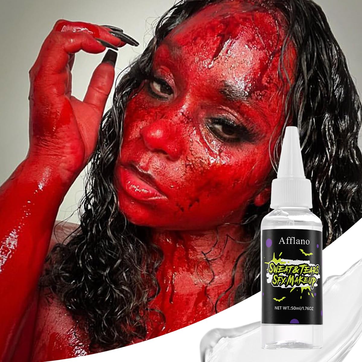SFX Sweat & Tears Hypoallergenic Fake Makeup Gel 4 oz for Halloween Costumes - Image 3