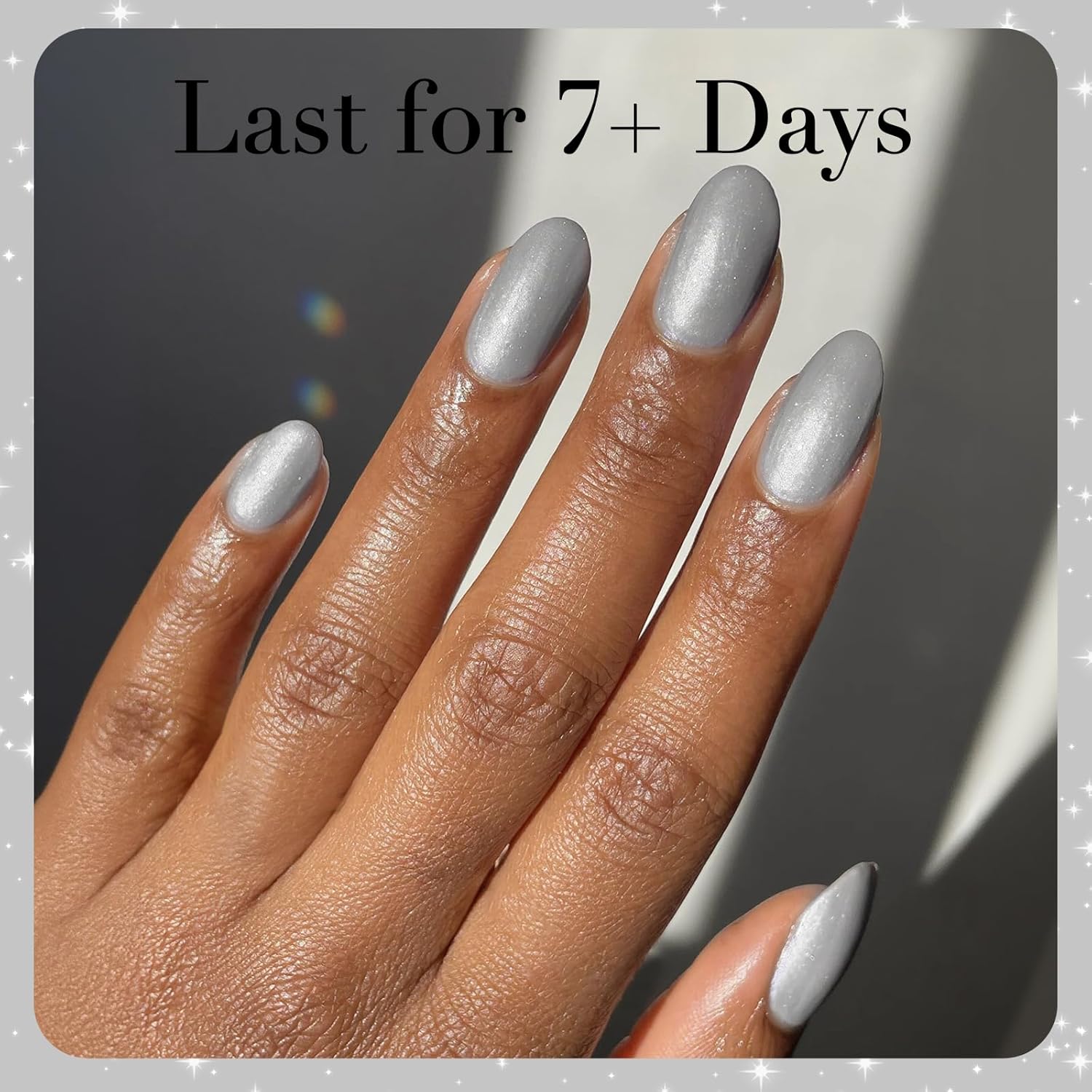 AZUREBEAUTY 10ml Metallic Silver Glitter Nail Polish Quick Dry Strengthening Treatment for Women - Image 3