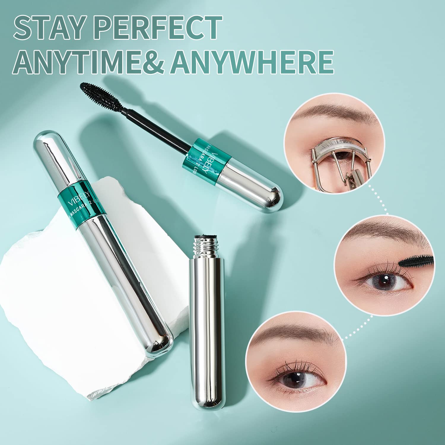 10ml 2-in-1 Waterproof Mascara Lengthening Thickening 4D Silk Fiber Formula - Image 7