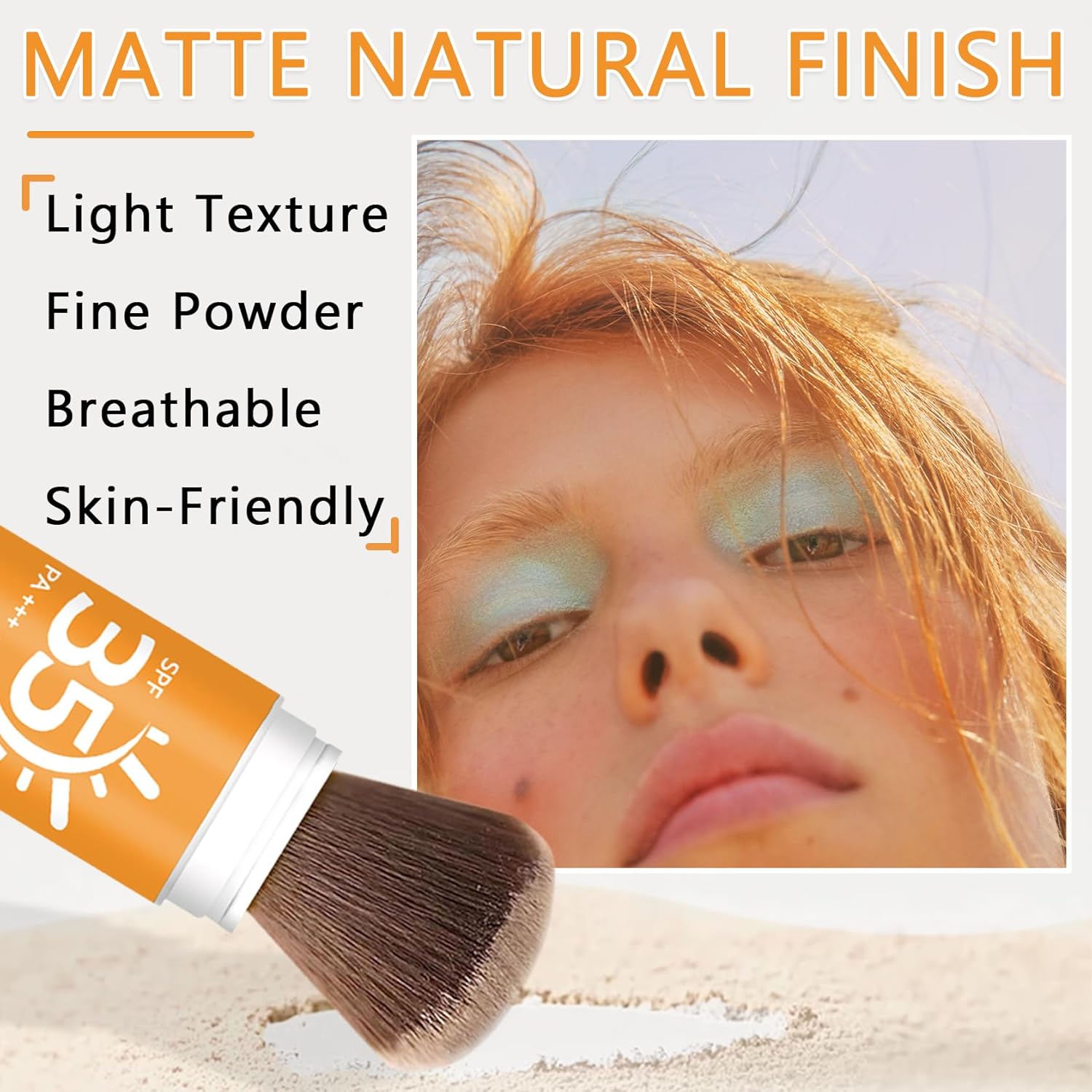 Translucent Mineral Sunscreen Powder SPF 35 Oil Control Matte Finish for Face - Image 3