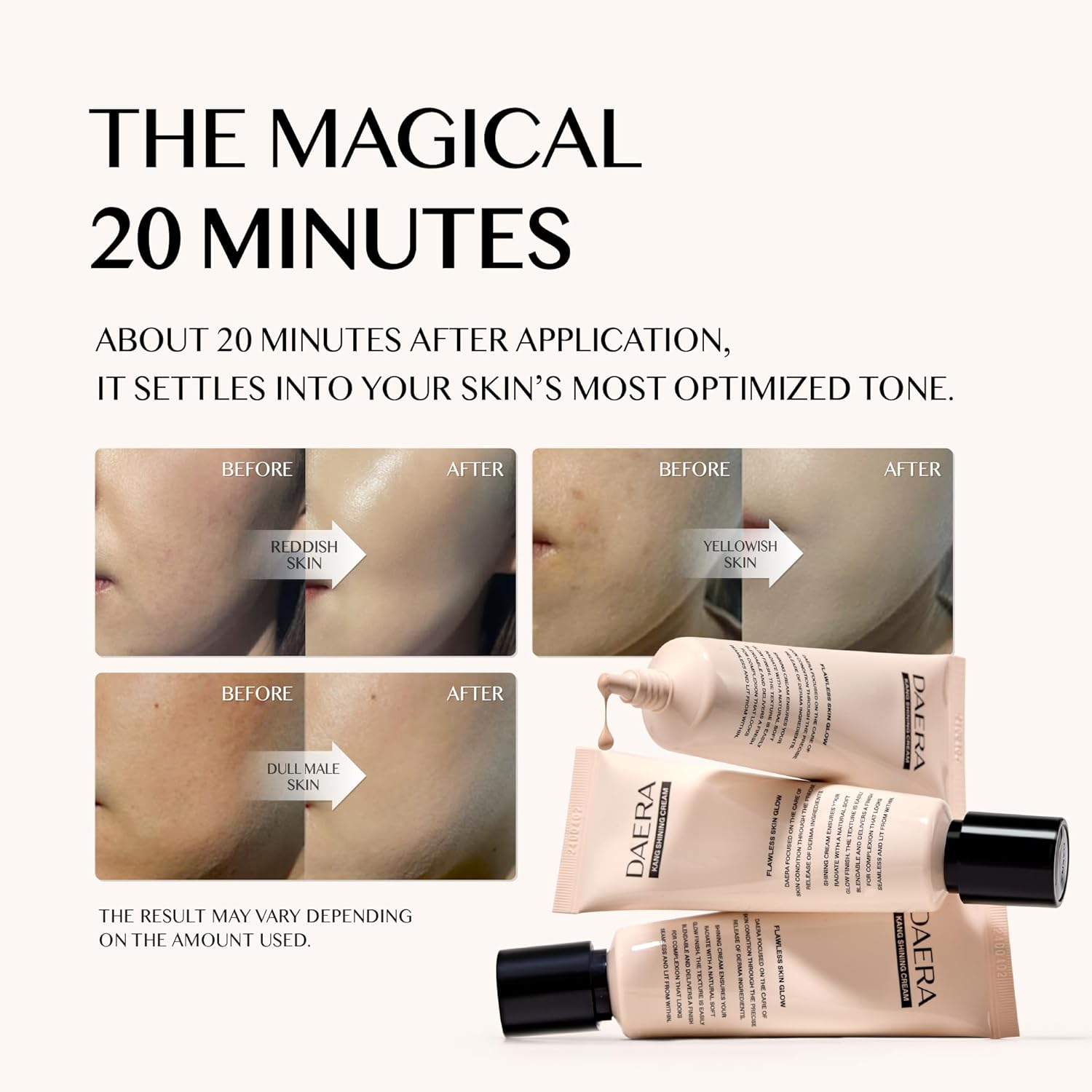 Kang Shining Korean BB Tinted Moisturizer Cream Neutral Shade 1.35 fl oz Lightweight Buildable Coverage - Image 3